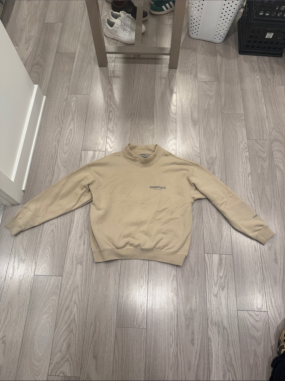 ESSENTIALS Men’s Tan Mockneck Sweatshirt
